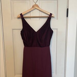 White by Vera Wang Chic Strapless Burgundy Dress